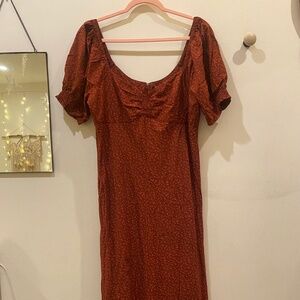 Madewell floral puff sleeve dress
